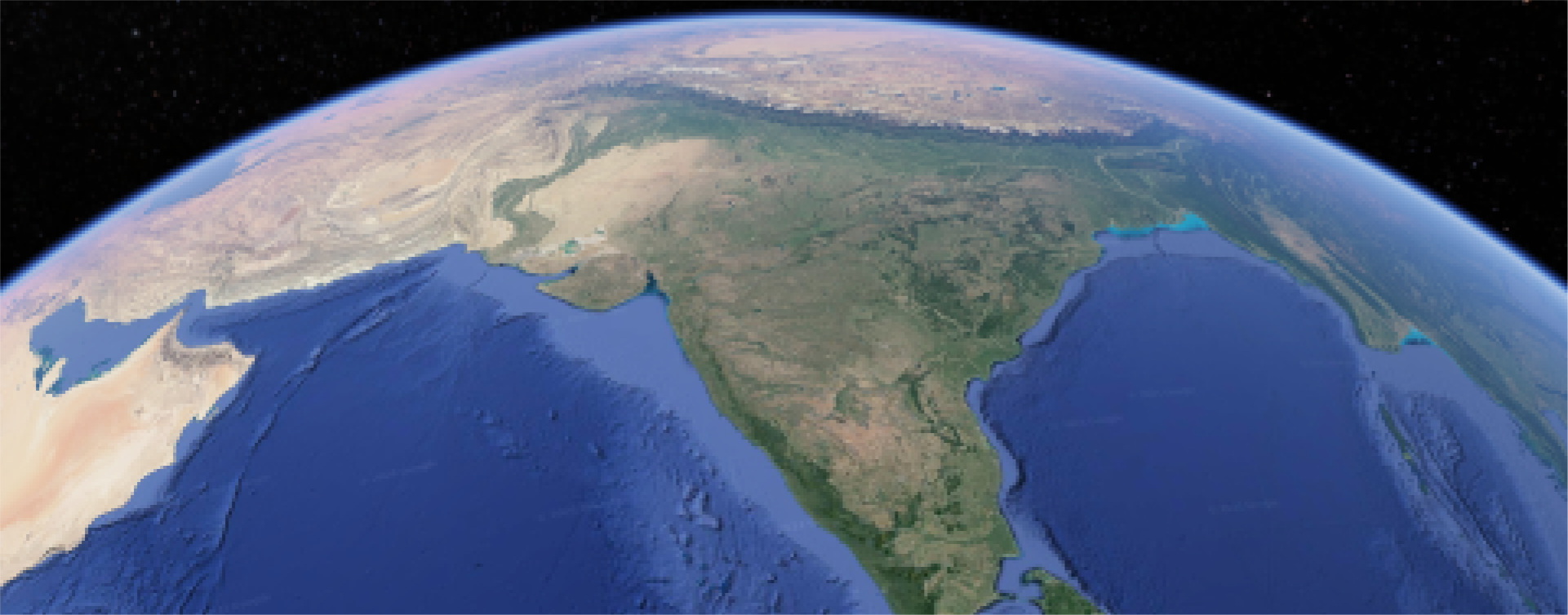 Map showcasing Asia on Google Earth